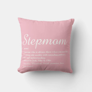 Beste Stepmutter, Stepmutter definiert rosa Skript Kissen