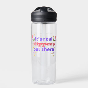 Beste Sticheleien Hockey Es ist rutschig Design 2 Trinkflasche