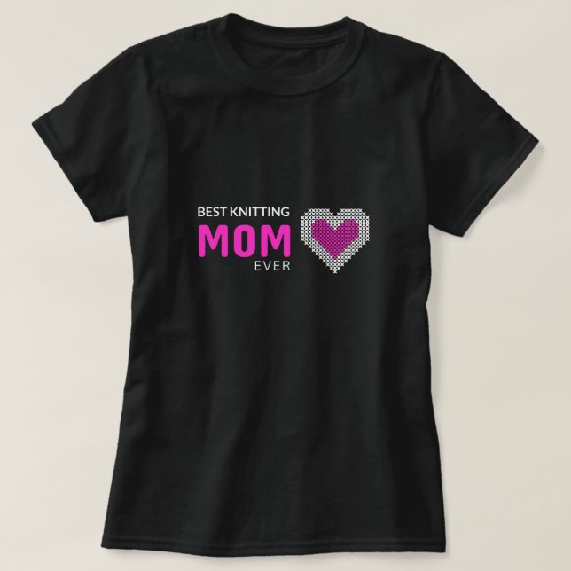 Beste strickende Mama je T - Shirt (Design vorne)