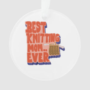 Beste Strickende Mutter Aller Zeiten Retro Vintage Ornament