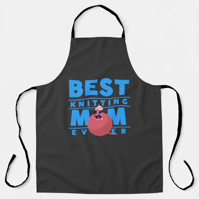 Beste strickende Mutter überhaupt, strickende Mutt Schürze (Vorderseite)
