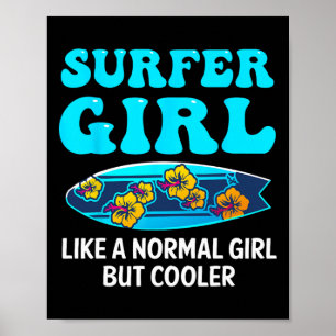 Beste Surf-Kunst für Mädchen Frauen Strand Surfer Poster