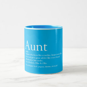 Beste Tante Definition Zitat Modern Cool Zweifarbige Tasse