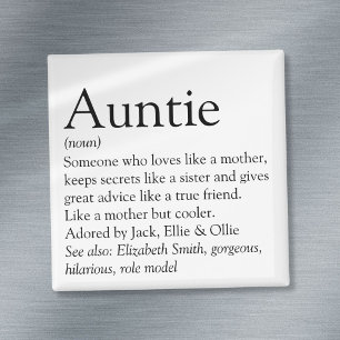 Beste Tante der Welt, Definition Tante Magnet