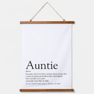 Beste Tante der Welt, Definition Tante Wandteppich Mit Holzrahmen