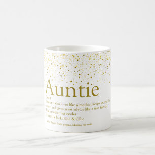 Beste Tante der Welt, Tante-Definition Gold Glitte Kaffeetasse