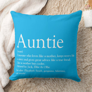 Beste Tante der Welt Tante Definition Himmelblau Kissen