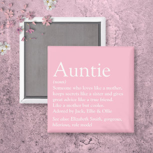 Beste Tante der Welt Tante Definition Pink Magnet