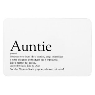 Beste Tante der Welt, Tante, Tia Definition Magnet