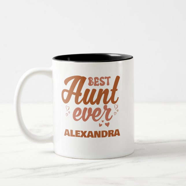Beste Tante Eve Zweifarbige Tasse (Links)