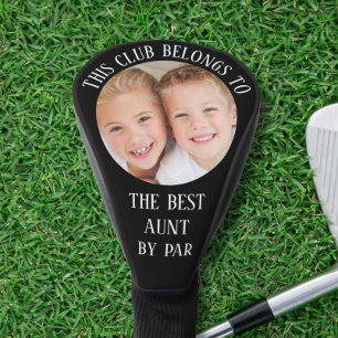 Beste Tante für Par Foto Black Golf Headcover