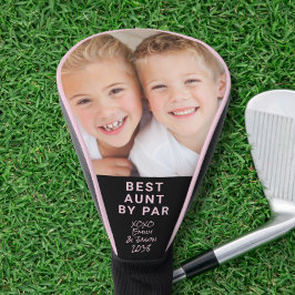 Beste Tante für Par Foto Schwarz Rosa Golf Headcover