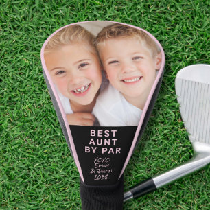 Beste Tante für Par Foto Schwarz Rosa Golf Headcover