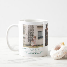 Beste Tante | Handgeschriebene drei FotoCollage Kaffeetasse