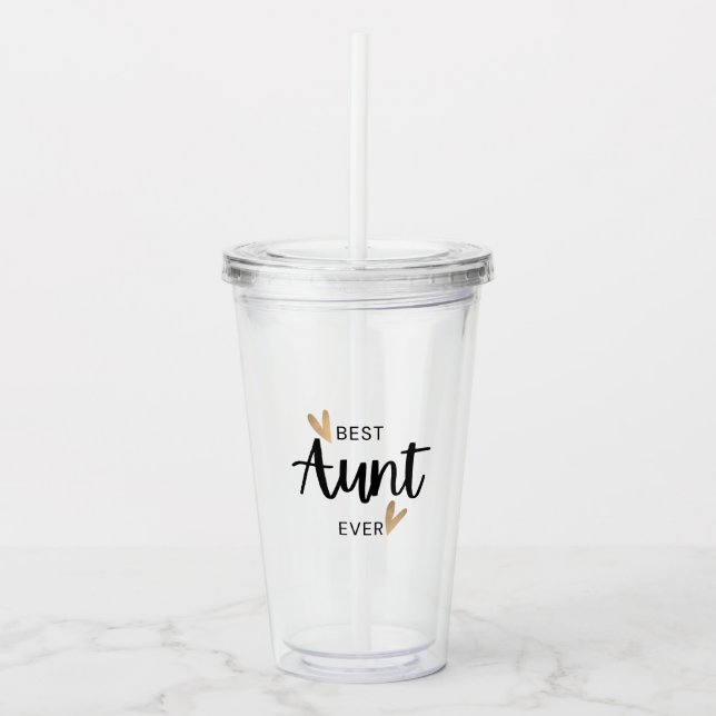 Beste Tante je Acryltrinkbecher (Vorderseite)