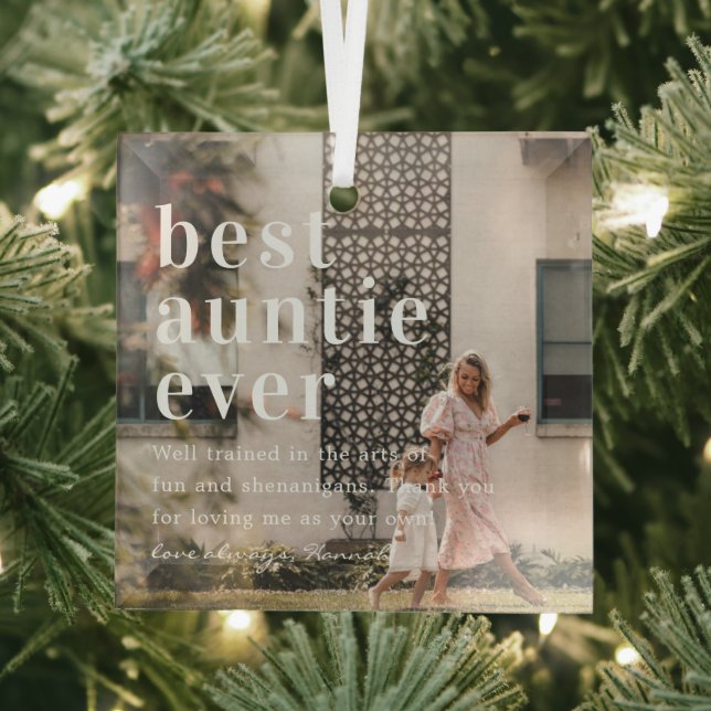 Beste Tante je | Angebot und Foto Ornament Aus Glas (Insitu)
