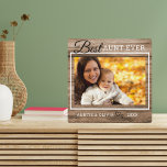 Beste Tante je individuelles Foto Rustikales Holz Fotoplatte<br><div class="desc">Ein einfaches und unvergessliches Geschenk für die neue Tante personalisiert mit ihrem Lieblings-Foto mit Nichte oder Neffe.</div>