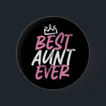 Beste Tante je Niedlich und lustig BAE Tante Button<br><div class="desc">Beste Tante je. Das süße und niedliche Tante-Design für Ihre Lieblingstante, die coole Tante auf diesem Planeten und die beste Schwester der Welt. Coole Tante Ware für diejenigen mit niedlichen Nichten und Neffen. Dieses Thema passt auch für die Babydusche Ihrer Schwester oder für die Ankündigung einer Schwangerschaft. Vintage und Retro-Stil...</div>