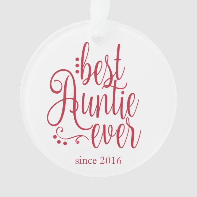 Beste Tante je Ornament (Vorderseite)