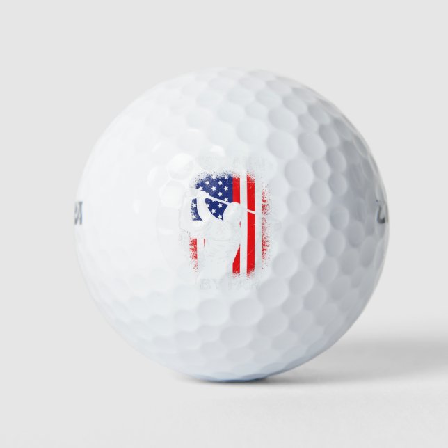 Beste Tante nach Par USA Flag Golfball (Vorderseite)