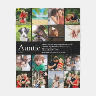 Beste Tante Tante Definition Foto-Collage Fleecedecke