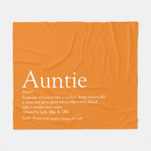 Beste Tante Tante Definition Orange Fun Fleecedecke