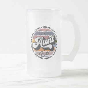 Beste Tante überhaupt, Retro Beste Tante überhaupt Mattglas Bierglas
