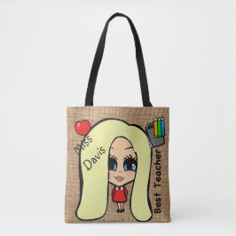 Beste Tasche für Lehrer - Personalisierte Karikatu