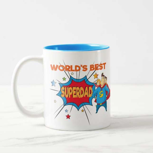 Beste Tasse der Vati der Welt - SuperDad Tasse - (Links)
