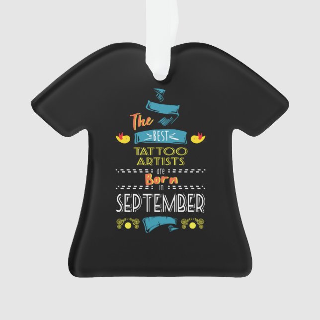 Beste Tattoo Artists Geboren im September Geschenk Ornament (Vorderseite)