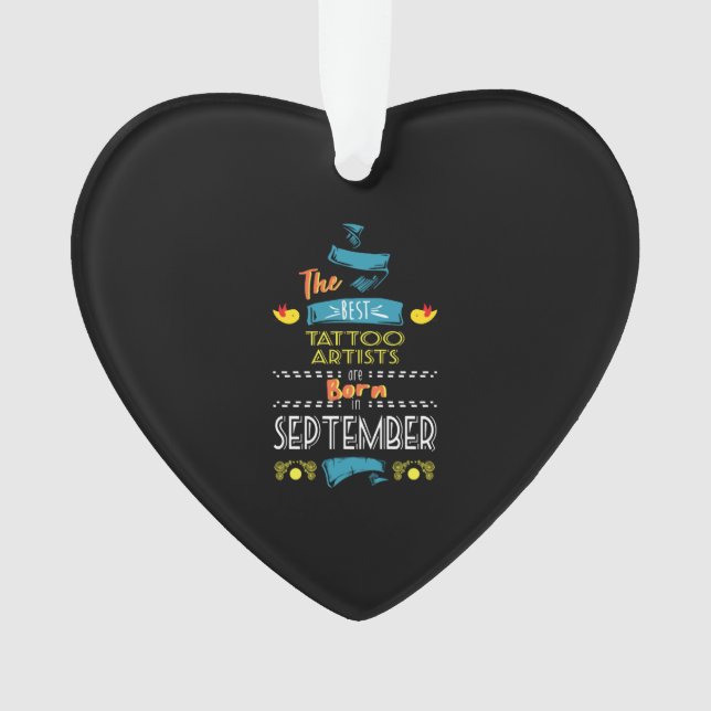 Beste Tattoo Artists Geboren im September Geschenk Ornament (Vorderseite)