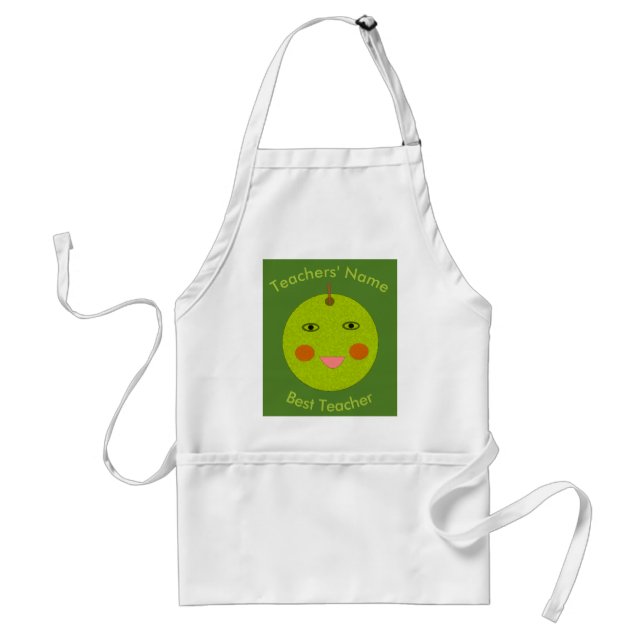 Beste Teacher Happy Apple Custom Cooking Schürze (Vorne)