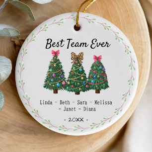 Beste Team jemals Arbeitskollege Kokette Weihnacht Keramik Ornament