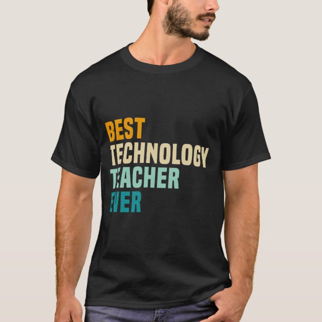 Beste Technologie-Lehrerin je T-Shirt (Vorderseite)
