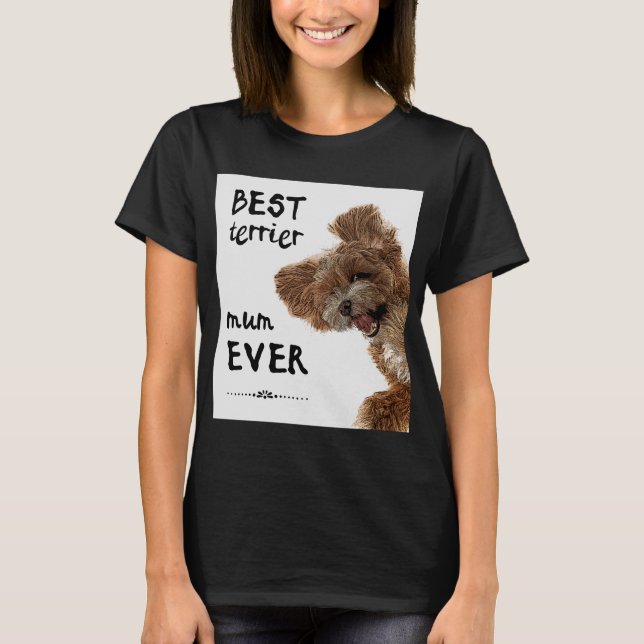 Beste Terrier-Mama T-Shirt (Vorderseite)