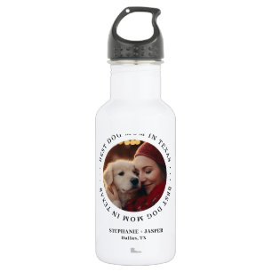 Beste Texas-Hundemutter personalisiertes Foto Edelstahlflasche
