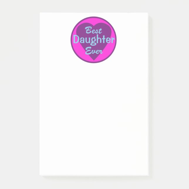 Beste Tochter je Post-it Klebezettel (Vorderseite)