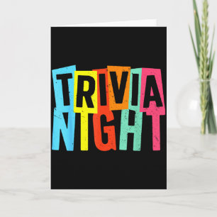 Beste Trivia-Night-Kunst für Männer Frauen Trivia- Karte