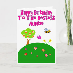 Beste Tuntie Happy Birthday Garden Grußkarte Karte
