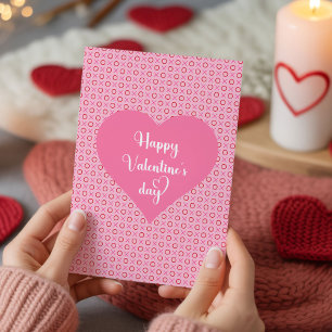 Beste Valentinskarte Rosa Herzen Romantisches Desi Feiertagskarte