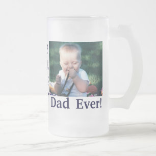 Beste Vater-Foto-Tasse Mattglas Bierglas