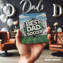 Beste Vater Fußball Graffiti Väter Tag Ferienkarte Feiertagskarte
