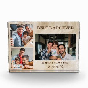 Beste Vater je 3 Foto Vatertag Geschenk