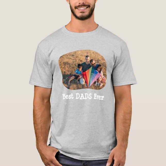 Beste VATER je LGBTQ laden Ihr horizontales Foto h T-Shirt (Vorderseite)
