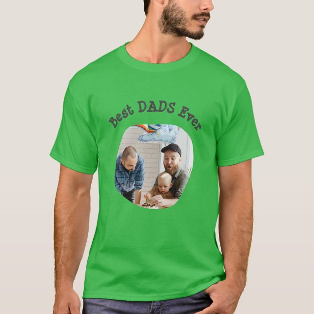 Beste VATER je LGBTQ laden Ihr quadratisches Foto  T-Shirt (Vorderseite)