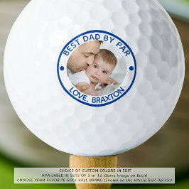 BESTE VATER NACH PAR Foto Benutzerdefinierte Farbe Golfball