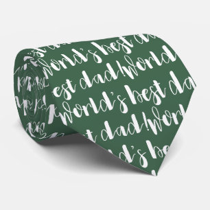 Beste Vater Typografie Holiday Green Krawatte