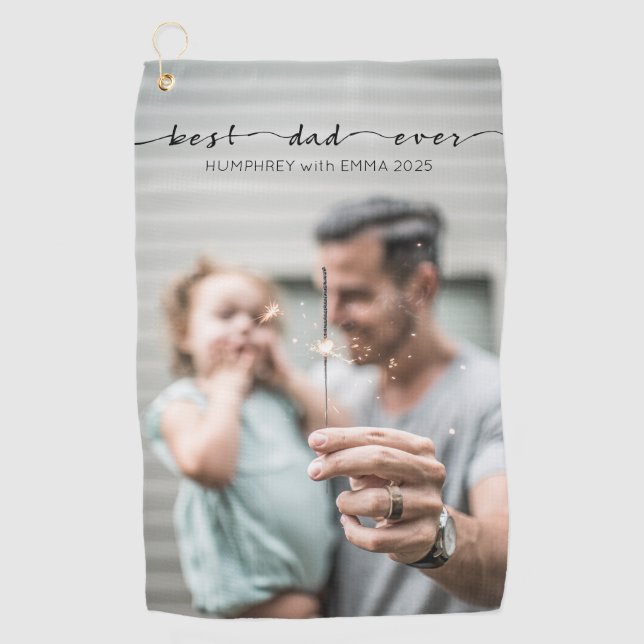 Beste Vater-überhaupt Golfhandtuch (Vorderseite)