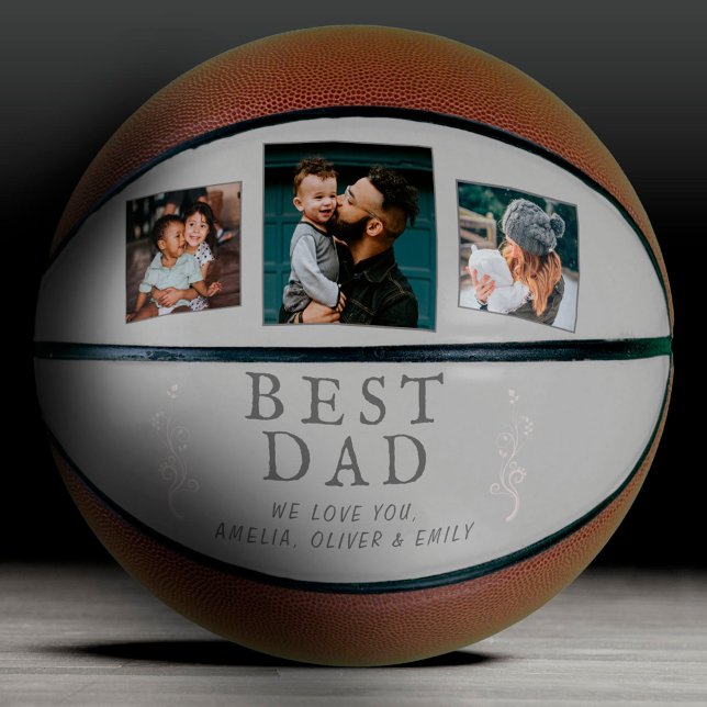 Beste Vater Vaterfolie 3 - Custom Foto Collage Basketball (Von Creator hochgeladen)