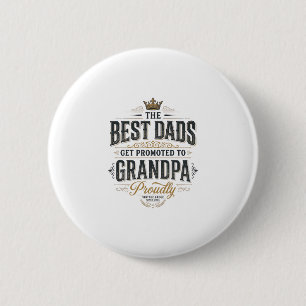 Beste Väter zum Opa befördert Vintage-Shirt-Design Button